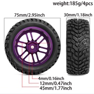 75mm RC Rally Car Tire for Rlaarlo 1/10 Unlimited 94118 HNR H9804 Tires RC Car Metal Upgrade OP Acce