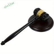 STELLARTECH Wood Adjudgement Gavel, Long Handle with Sound Block Wooden Judge Hammer, Durable comfor