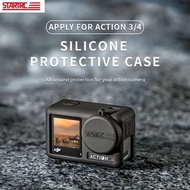 STARTRC 保護殼框架防摔保護殼矽膠套適用於 DJI OSMO Action 3,4 運動攝影機配件 gymckp STARTRC Protective Housing Frame Anti-fall Protector Shell Silicone Case Cover for DJI OSMO Action 3,4 Sport Camera Accessories gopro accessories 多功能 直播支架 osmo支架 運動相機轉接器 osmo accessories