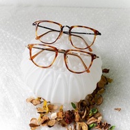 愛知茶褐琥珀青春文藝少年 金絲雕花鏡方框眼鏡Japan/glasses