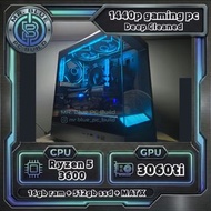 [主頁有更多電腦選項❤️] [SOLD]｜樓下交收-$150｜R5 3600 + RTX 3060ti + 512GB NVMe SSD + 16GB RAM｜MATX 黑色海景房電競打機主機 #遊戲