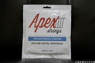 吉他好朋友台中店xJP樂器 | Apex String NTC45105 低溫冷凍-傳統鎳弦 BASS弦 貝斯