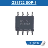 5ชิ้น GS8722 GS 8722 SOP8 GS8722-SR SOP-8 SMD ชิป OP AMP IC เสียงรบกวนต่ำของแท้ใหม่