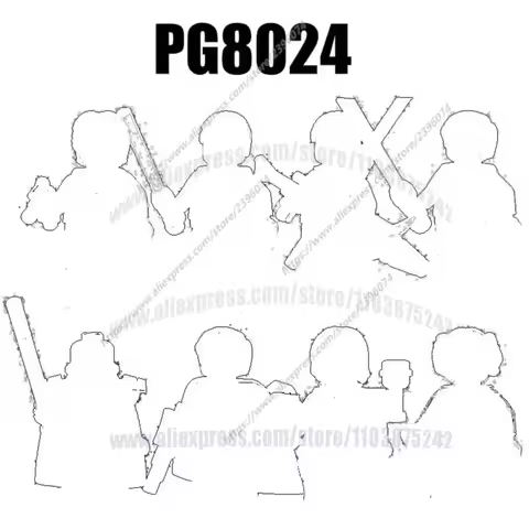 PG8024 Action Figures Movie Building Blocks Bricks PG662 PG663 PG664 PG665 PG666 PG667 PG668 PG669 B
