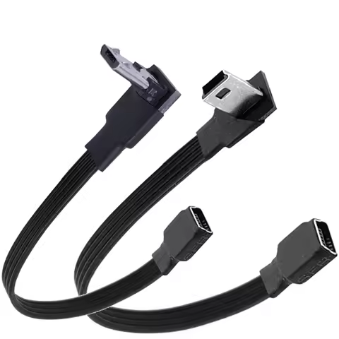 Silicone Cable Soft T-Port Mini USB Female to Type-C Male to MINI micro Charging Adaptor Ad 5CM 10CM