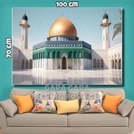 PAINTING PRINTING POSTER MOSQUE AL AQSA ART PALESTINE BIG JUMBO CODE 101-120 size 100x50cm 100x70cm 