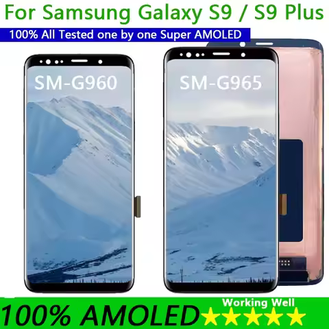AMOLED Panel for Samsung Galaxy S9 Plus LCD With Frame Display Touch Screen Assembly Parts S9 G960F 