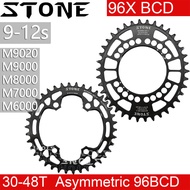 Stone Bike Round Oval Chainring 96BCD for Deore M7000 M8000 M9000 M9020 MTB Bike Chain Wheel 30t 34 