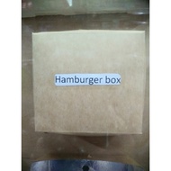 [50pcs] hamburger clamshell box kraft with foil linning
