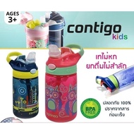 USA  ขวดน้ำ Contigo Autospout Kids Water Bottle BPA Free 14 Oz ไม่หก ไม่ซึม ยกดื่มไม่สำลักคะ ผีเสื้อ