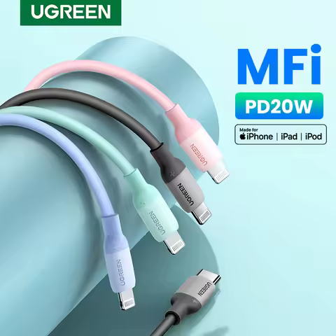 UGREEN MFi Silicone USB C to Lightning Cable 20W PD for iPhone 14 13 12 Pro Max Fast Charging for Ph