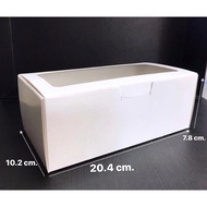 Transparent Dessert Box Long Cake Drill Window Mounted Pvc Front Size 10.2x20.4x7.8 Zen