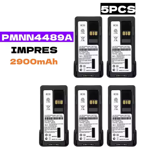 5PCS 2900mAh PMNN4489A IMPRES Battery for Motorola GP328D+ GP338D+ P8668I APX900 DGP5050E DGP5550E D