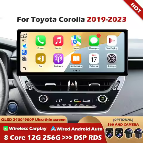 For Toyota Corolla 2019-2023 E210 Car Radio Multimedia Video Player Navigation GPS Auto Carplay Blue