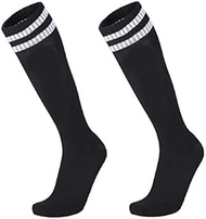 SWRFSCX 1 Pair Of Sports Socks, Knee Guards, Football, Baseball, Football Stockings, Ankle Over-knee Socks, Adult And Children Socks (Color : Black White, Size : Adult)