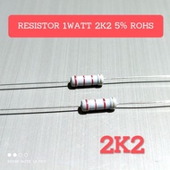 (5 PCS) 1WATT 1W 2K2 CF 5% ROHS RESISTORS
