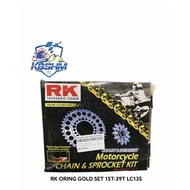 RK ORING GOLD SET 15T-39T LC135