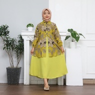 Gamis batik Anak modern dress muslim gamis batik kombinasi