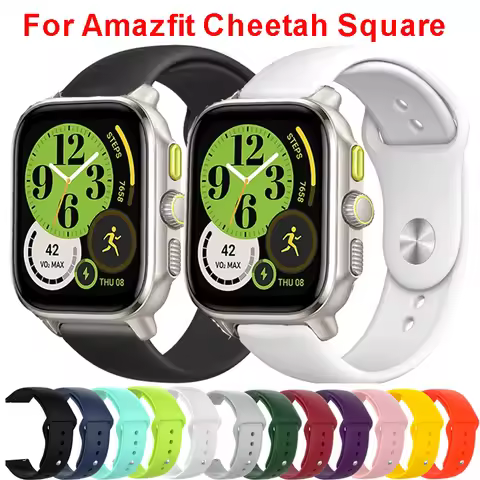 20 22mm Siliicone Strap For Amazfit Cheetah Square Sport Bracelet For Amazfit Active 2/Cheetah Round