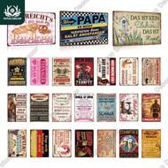 Putuo Decor 1pc German vintage metal tin sign, wall art Deco family farmhouse Farm Ranch, 7.9 X 11.8