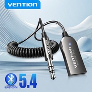 ตัวรับสัญญาณเสียงบลูทูธในรถยนต์ VENTION USB 5.4 ชาบเคเบิลพันสปริงเป็นสังกะสีผสม ปรับความยาวได้ อะแดป
