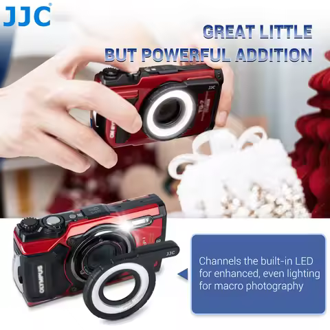 JJC Flash Diffuser LED Light Guide Macro Ring For Olympus Tough TG1TG2 TG3 TG4 TG5 TG6 TG7 Camera Re