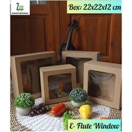 Box 22x22x12 cm (E Flute Window)/ Gift Box Hampers