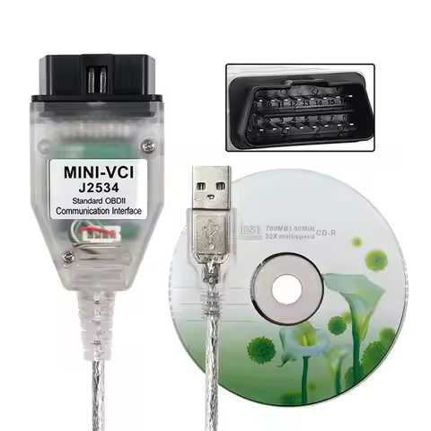 A16P-MINI VCI For TOYOTA TIS Techstream V18.00.008 Mini Vci FTDI FT232RL Chip J2534 OBD2 Car Diagnos