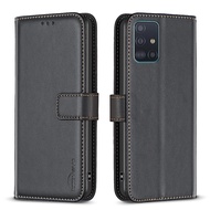 Cho Samsung Galaxy A31 A51 A71 Ốp điện thoại có nam châm Ví da khe cắm thẻ cặp vợ chồng lật Bìa vỏ