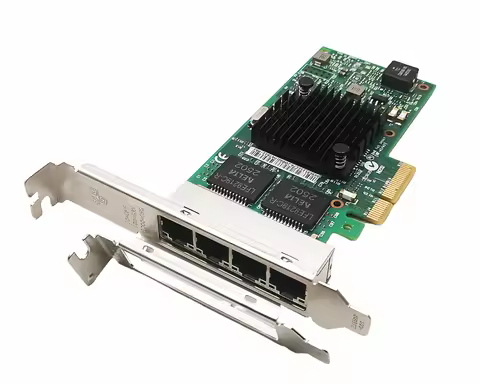 10/100/1000Mbps PCI Express Network Adapter Intel I350-T4 I350T4V2BLK Quad RJ45 Ports, PCI-E X4, Eth