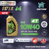 MOTION 4T 10w40 ESTER XTREMION SCOOTER API SP 1L Fully Synthetic SCOOTER Engine Oil Minyak Hitam Pel