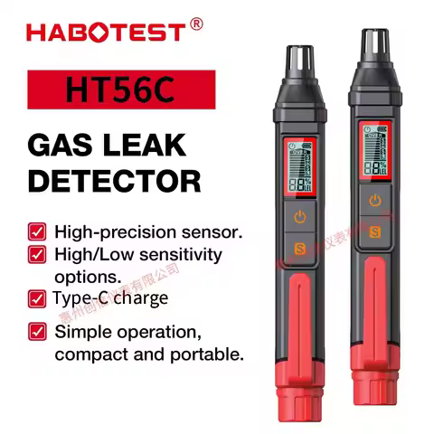 HABOTEST HT56C Combustible Gas Detector 100-5000PPM High Accuracy for Petroleum Gas Methane Liquefie
