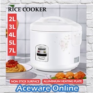 RICE COOKER Periuk Nasi Steamer Non-stick Electric Rice Cooker Free Rice Spoon 2L/3L/4L/5L/7L Large 