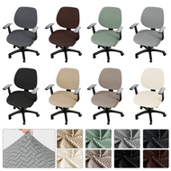 Jacquard Office Chair Cover Stretch Computer Chair Covers Resistant Dining Chair Cover Armchair Slipcover Elastic For Home Hotel Sofa Covers  Slips