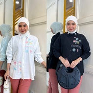 B3313 // B3315 // B3391 // B3406 // B3961 Embroidered Linen Polo Top