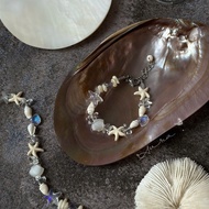 SUNSHINE BEACH BEACH Bracelet with Starfish and Crystal Seashell Designed by AURA Bracelet Women Cry