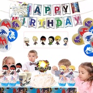 Birthday Happy Balloons Beyblade Burst Theme Party Set Decorations Favors Boys