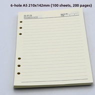 Smooth Writing A5 B5 Notebook Diary Refillable Pages Inner Core Line Paper Small A6 Size Student Bus