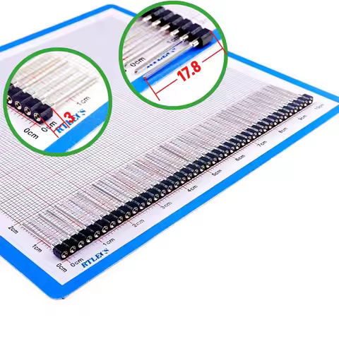 4 Pcs 2.54 Pitch 0.100" PCB Female Header Sockets Round Receptacle Wire Wrap Squared Pins SIP Strip 