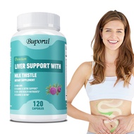 Milk Thistle, Turmeric, Dandelion Root, and Artichoke Extract Complex, Liver Detox Capsules, Non-GMO