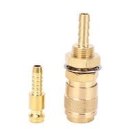 Water Cooled Gas Adapter Brass Welding Torch Quick Connector for PTA DB MIG TIG 6mm/0.24in  KME01