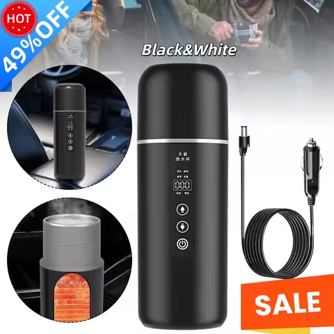 Tech Car Heating Cup 500 ML Portable Travel Heating Smart Stainless Steel Insulation Cup OLED Displa