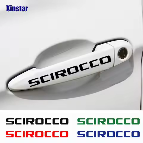 2Pcs Car Door Sticker For VW Volkswagen SCIROCCO Auto Accessories