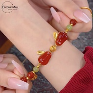 MERAH Luxury Double Red Rabbit Bracelet Lightweight Chinese Style Bracelet Hundred Bracelet Bff-EP