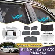Car Visor For Toyota Camry XV70 2018~2024 2020 2022 Daihatsu Altis Window Sun Shade Mesh Magnetic Su