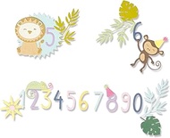 Sizzix Thinlits Die Set 11PK Jungle Fun by Lisa Jones | 665889 |Chapter 2 2022, Multicolor