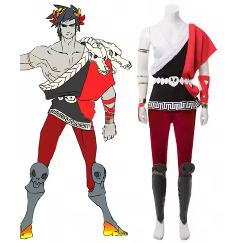 Game Hades Zagreus Cosplay Costume Man's Top Pants Suit Halloween Carnival Party Outfit