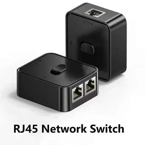 1000Mbps 2 Port Gigabit Network Switch 1 In 2 Out RJ45 Switch Network Adapter RJ45 Splitter Cable Ex