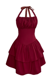 DALLA Đầm hai tầng cột dây lụa (D20)