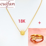 916 gold necklace for women18k saudi gold necklace for women-transfer beads and give a ring